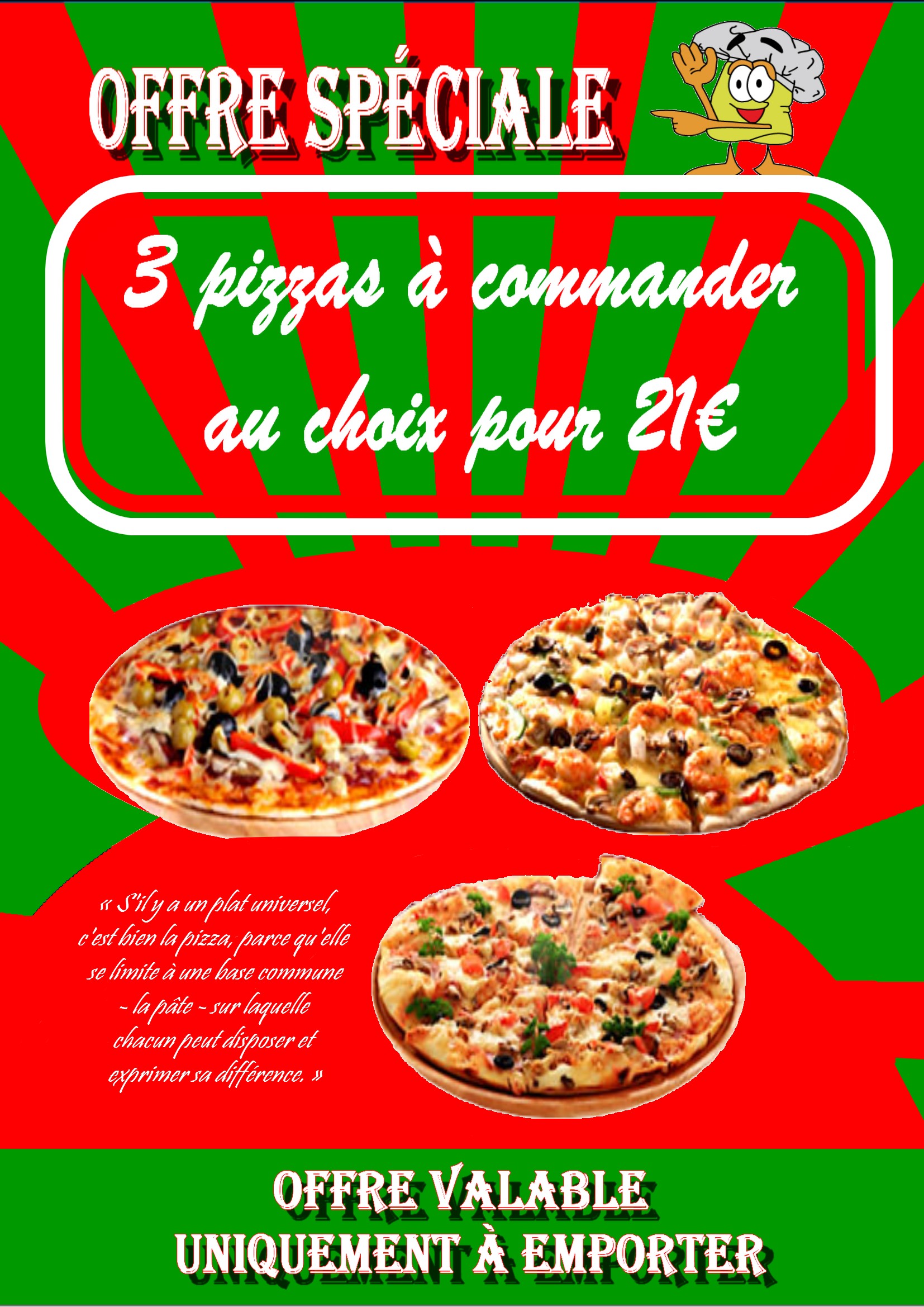 Offre pizzas